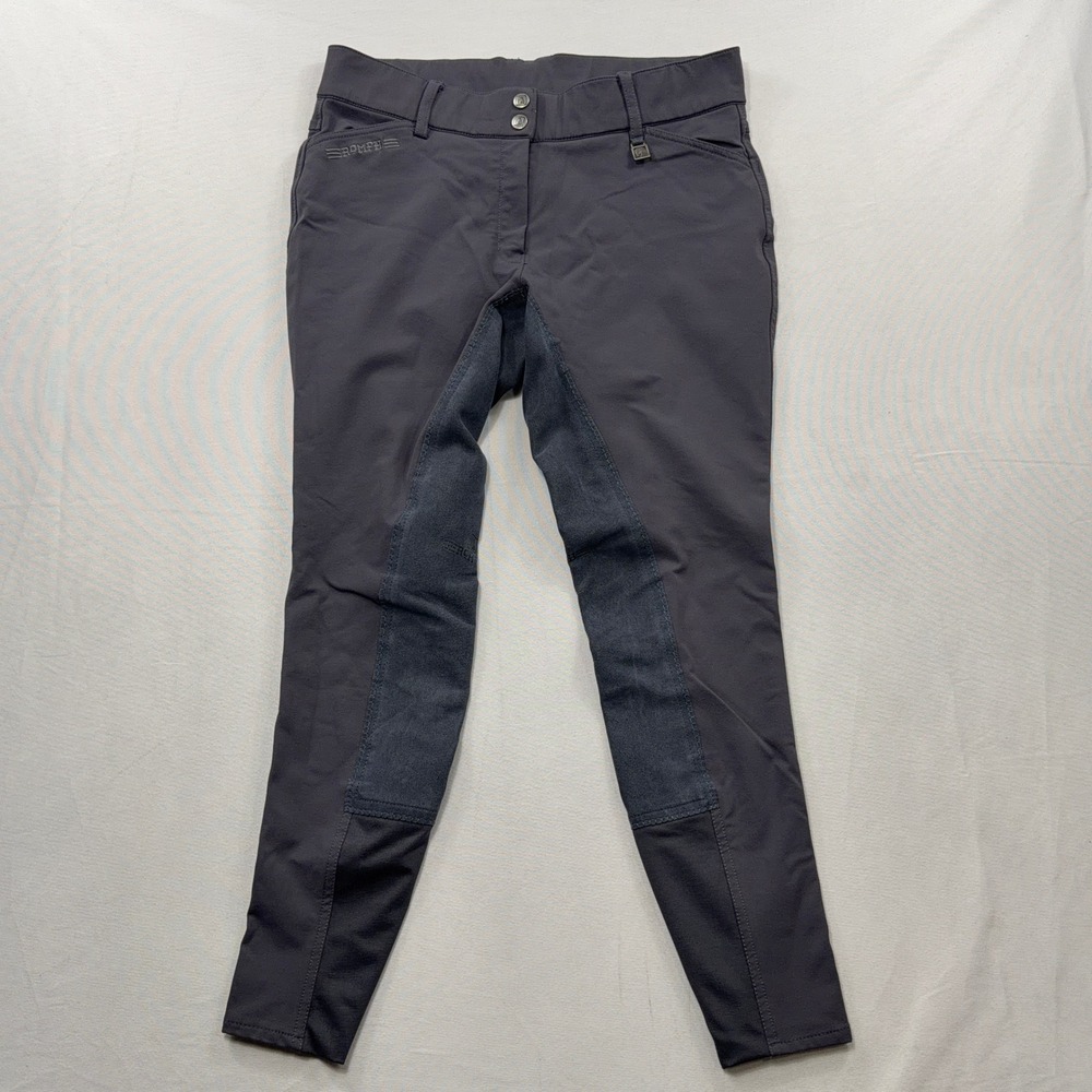 Romfh Riding Breeches Full Seat Equestrian Pants Gray Womens 30R